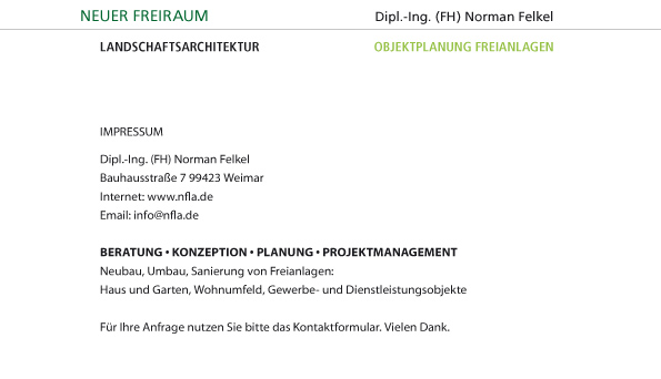 Landschaftsarchitektur, Visualisierung, Garten, Objektplanung Freianlagen, Dipl.-Ing. (FH) Norman Felkel, Weimar